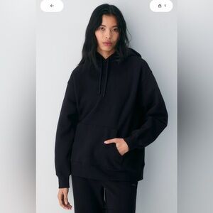 TNA Cozy Fleece Sweatshirt in Black